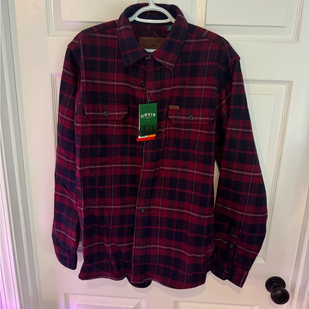 Orvis Men's Red Plaid Shirt